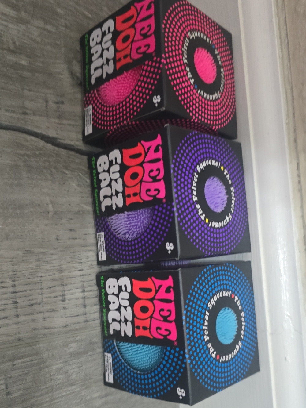 Authentic Needoh The Velvet Squeeze Fuzz Balls